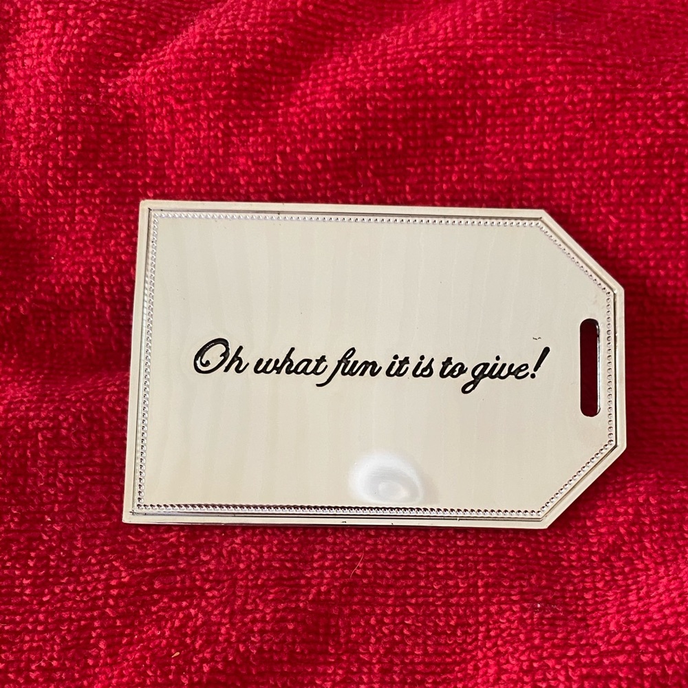 Neiman Marcus metal gift tag